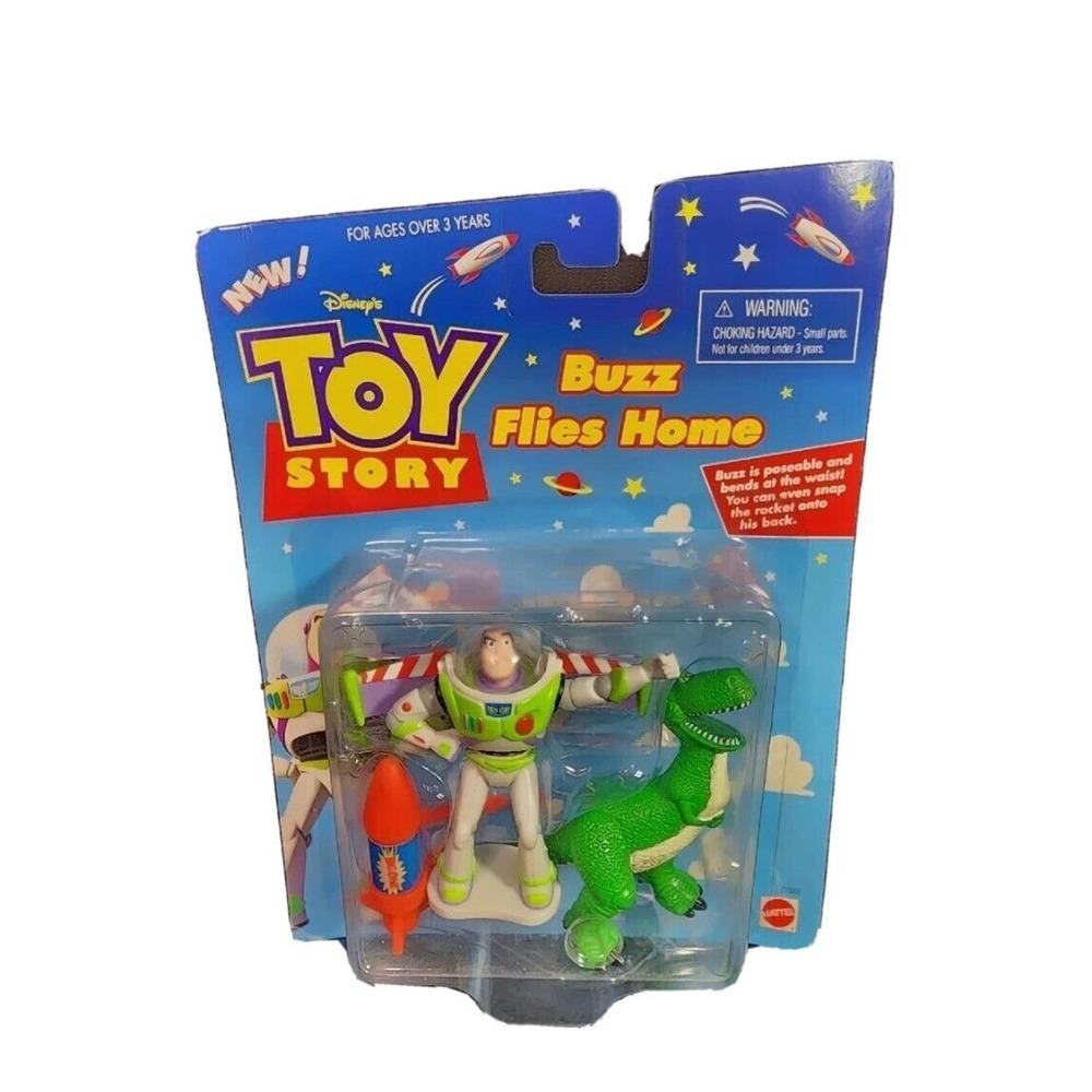 Disney Toy Story Mattel "Buzz Flies Home" Mini Action Figure Set W/ Rex & Rocket